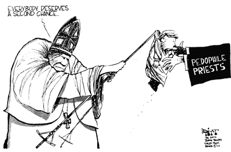 Image result for catholic church sex abuse cartoon