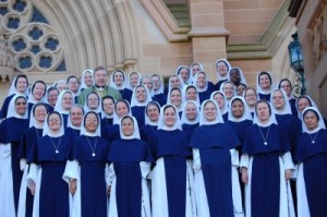Sister of Life in Australia with Cardinal Pell