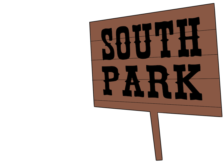 South Park Sticker - Group with sign