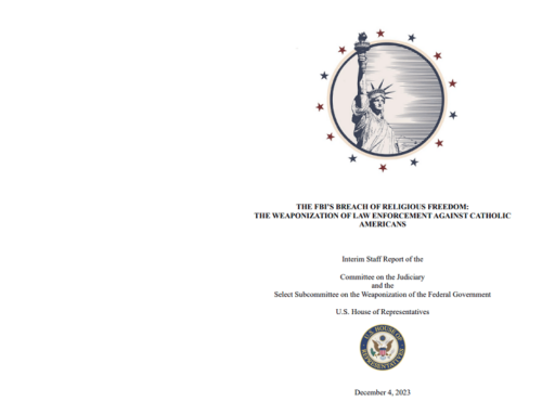 HOUSE REPORT ON FBI PROBE OF CATHOLICS IS ALARMING