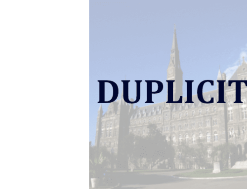 GEORGETOWN’S RANK DUPLICITY