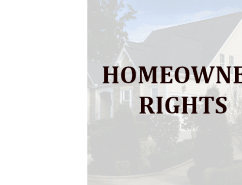 HOMEOWNERS ASSOC. RESIDENTS HAVE RIGHTS